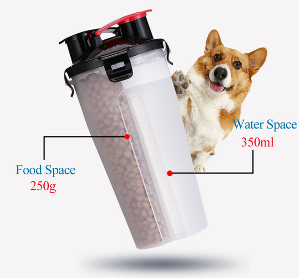 2 in 1 Doggy water and food bottle