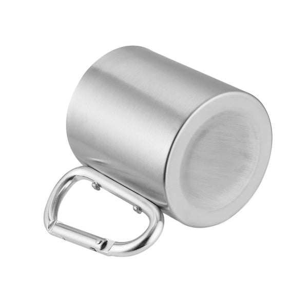 Stainless Steel Cup with Carabiner Handle