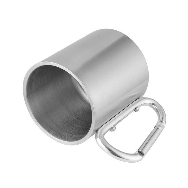 Stainless Steel Cup with Carabiner Handle